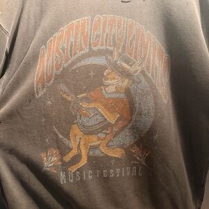Austin City Limits Graphic Pullover Sweatshirt - Brown